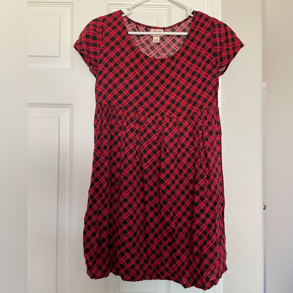 Mossimo Supply Co. Red Checkered Dress